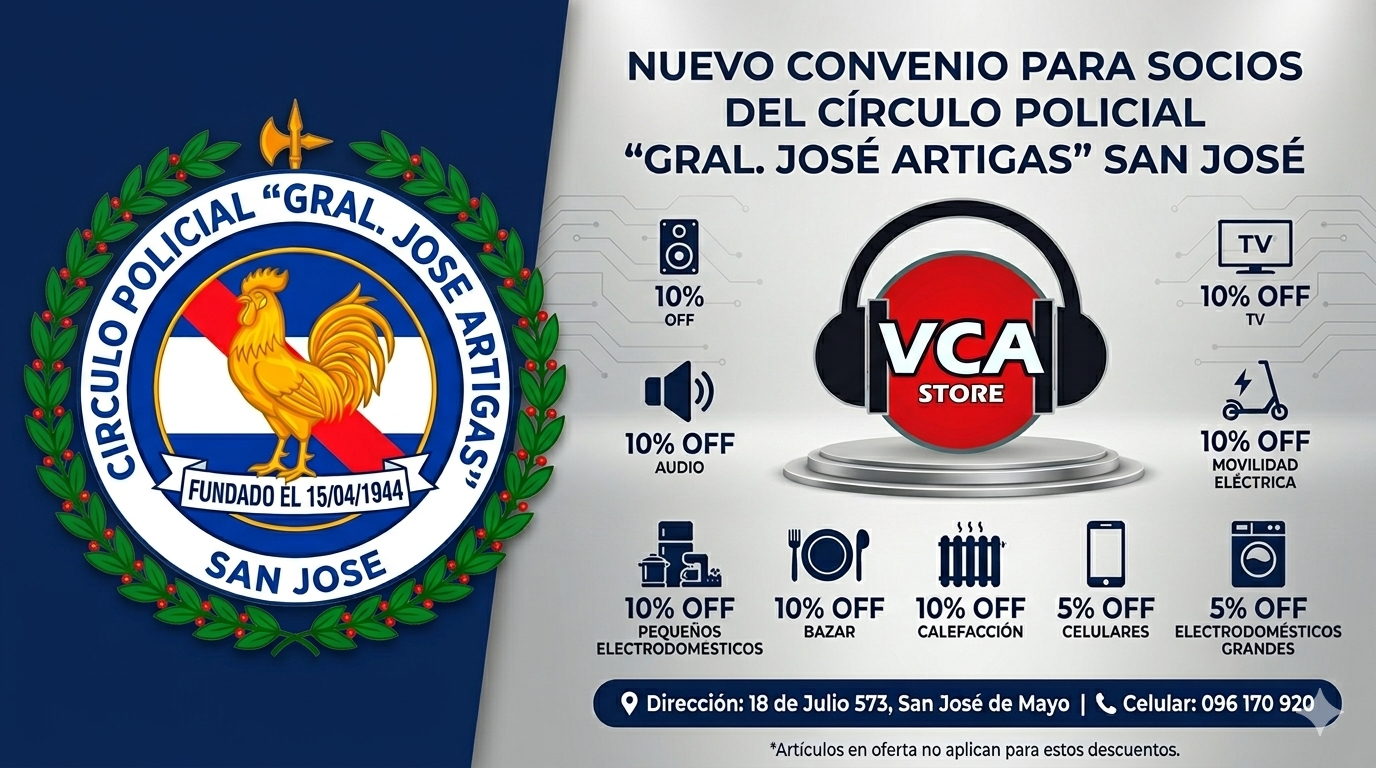 El Círculo Policial firma convenio con VCA Store con importantes beneficios para socios